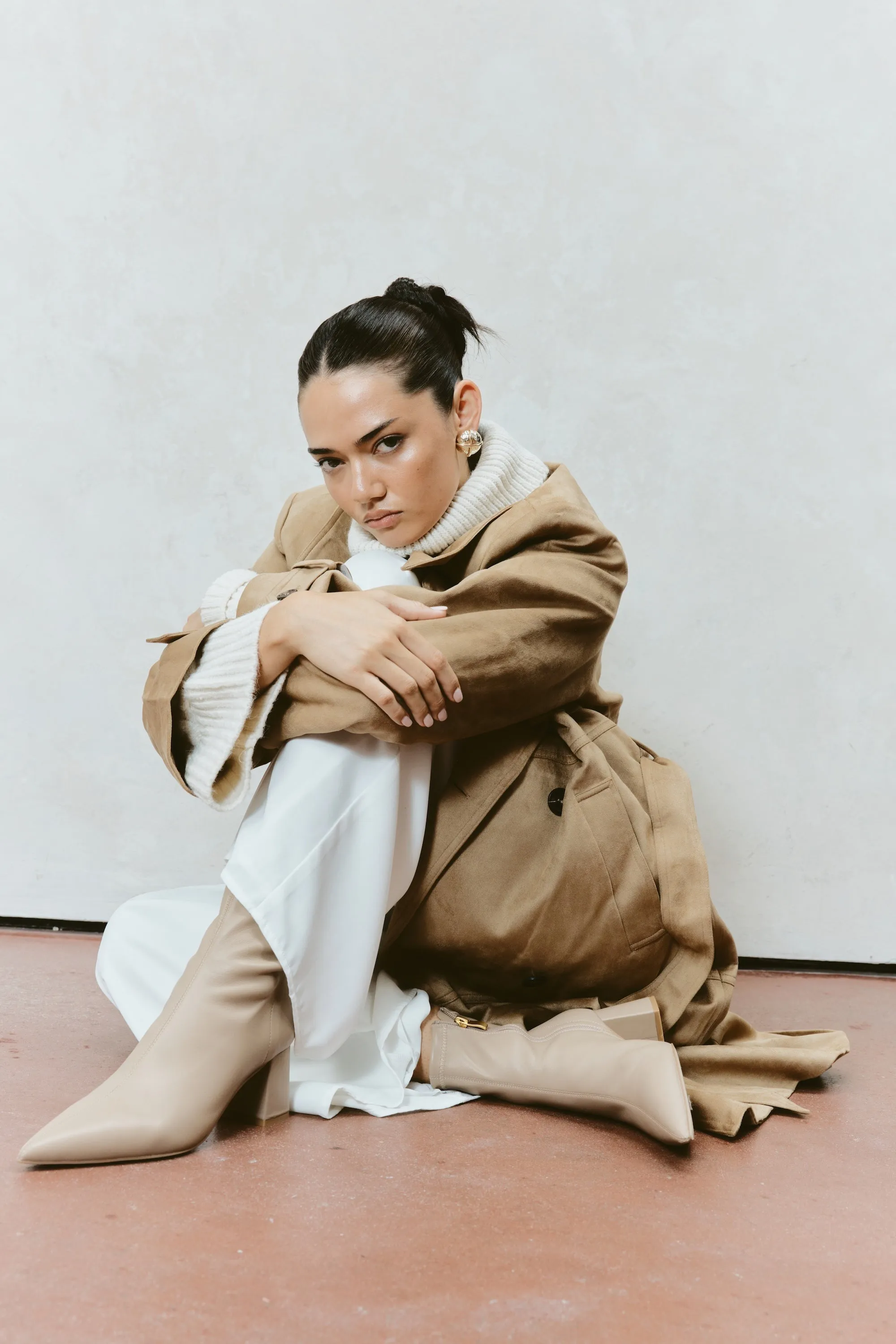 Yanet Ankle Boots - Nude Stretch Leather sold by Siren Shoes product image thumbnail 3