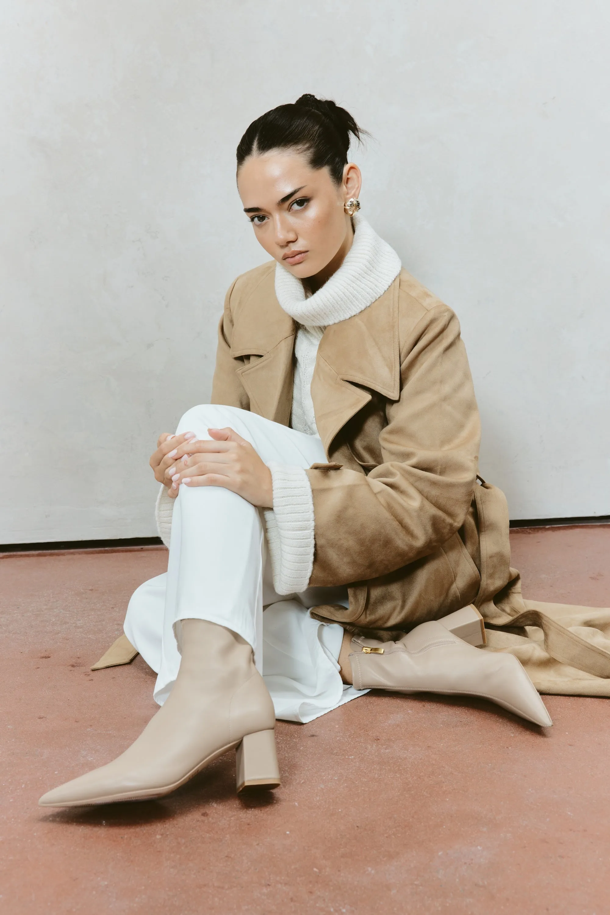 Yanet Ankle Boots - Nude Stretch Leather sold by Siren Shoes product image thumbnail 2