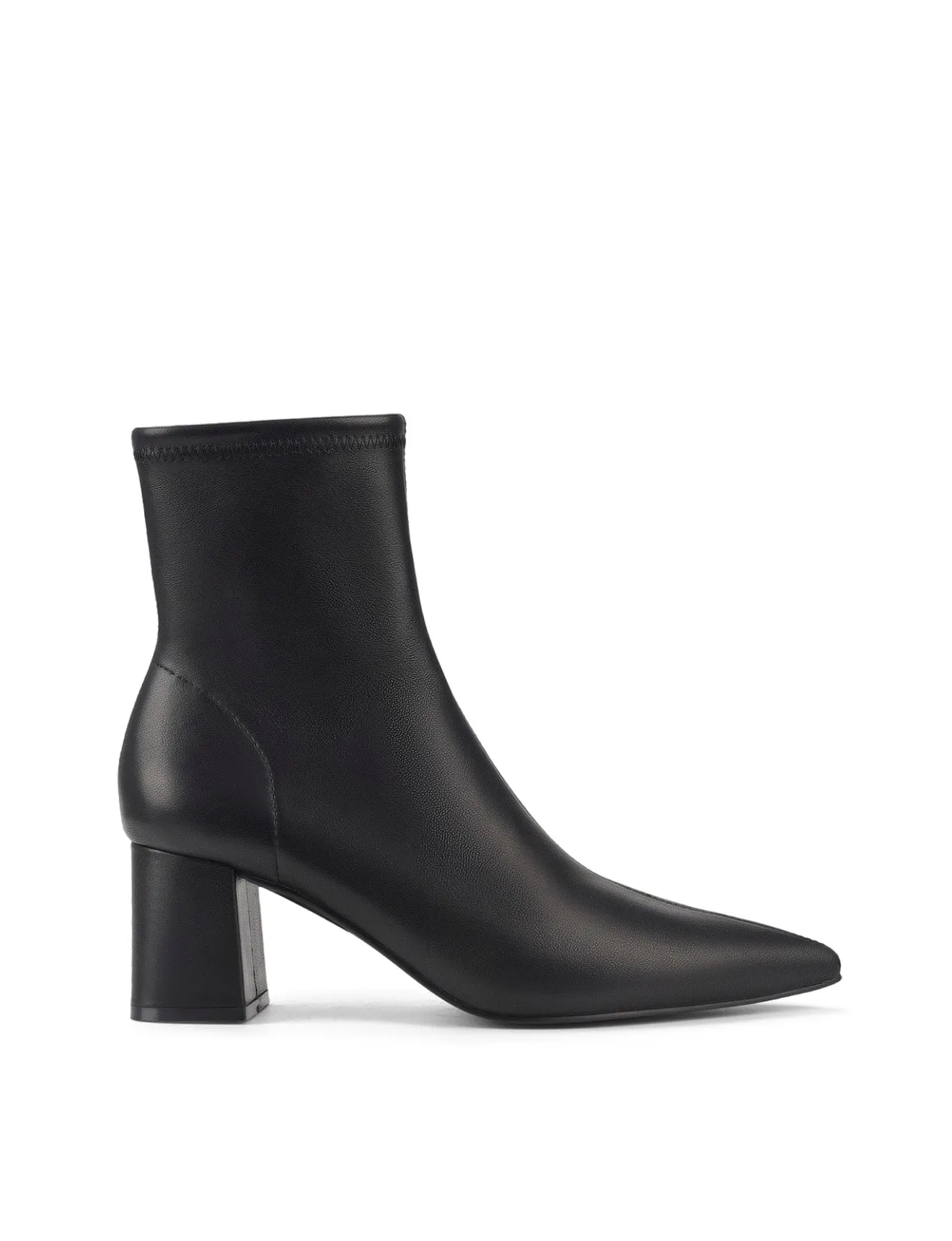 Yanet Ankle Boots - Black Stretch Leather sold by Siren Shoes