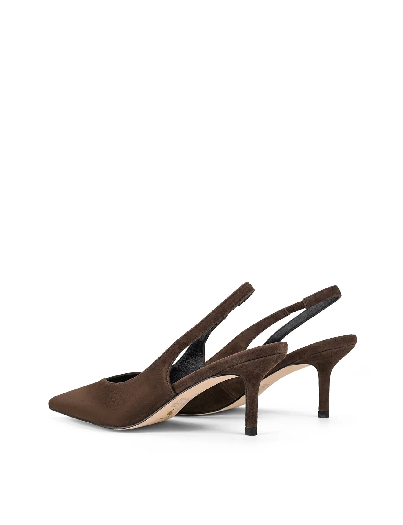 Yory Slingback Kitten Heels - Chocolate Brown Suede sold by Siren Shoes product image thumbnail 3