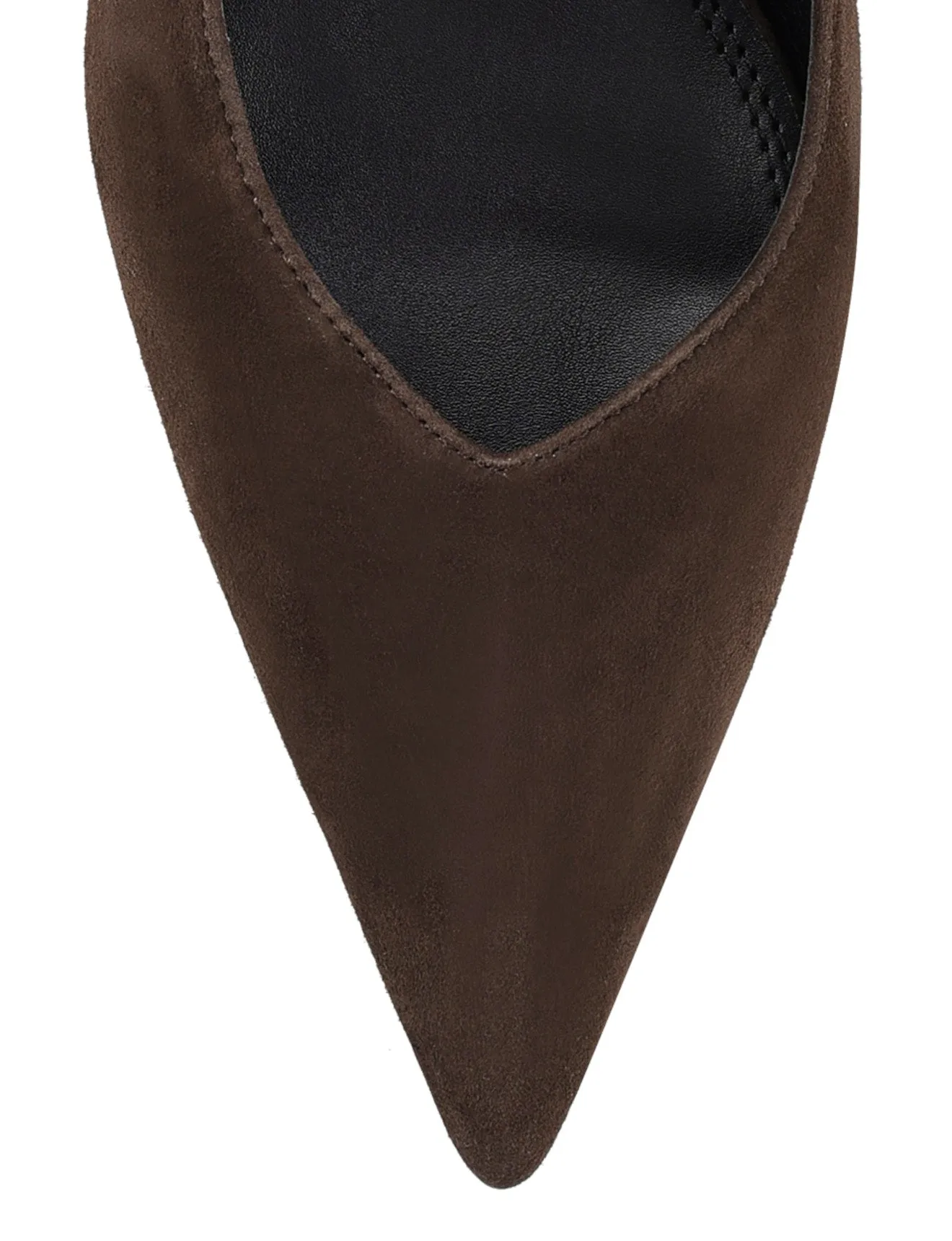 Yory Slingback Kitten Heels - Chocolate Brown Suede sold by Siren Shoes product image thumbnail 4