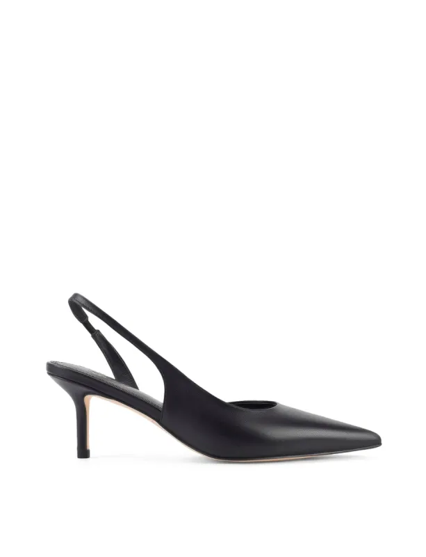 Yoselyn Dorsay Slingbacks - Black Leather sold by Siren Shoes