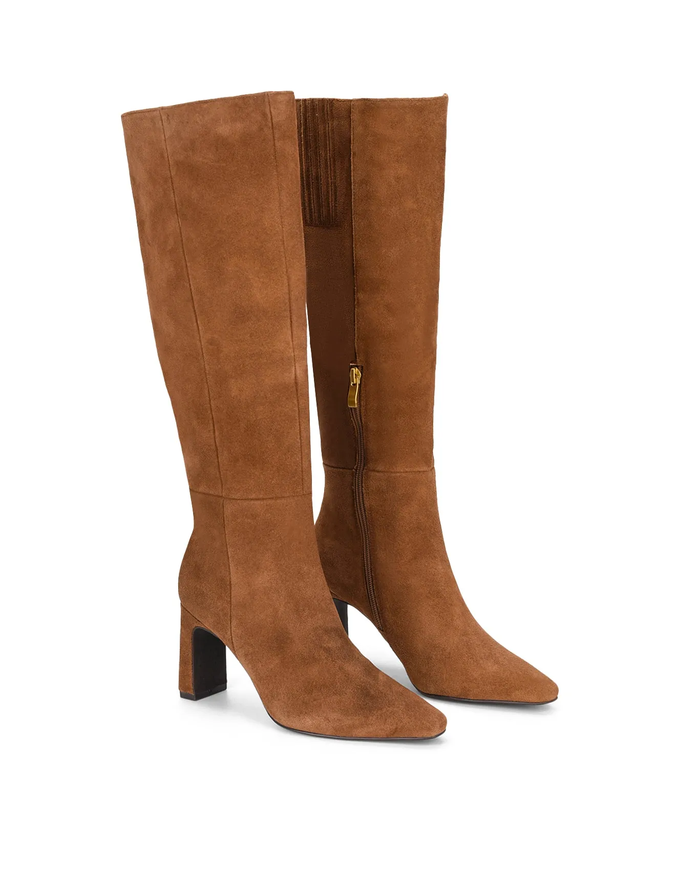 Cacey Long Boots - Tobacco Brown Suede sold by Siren Shoes product image thumbnail 3