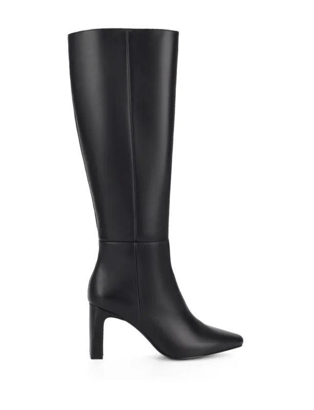 Cacey Long Boots - Black Leather sold by Siren Shoes