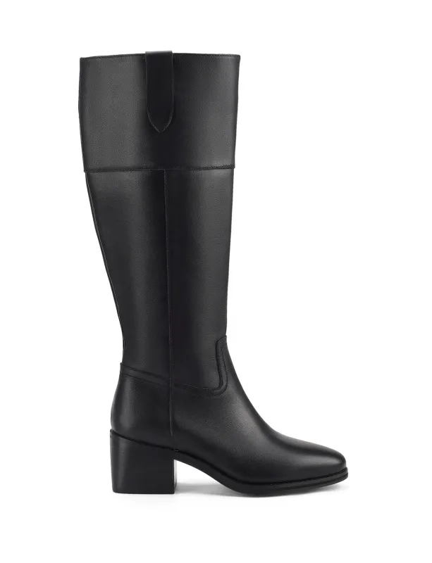 Zoey Riding Boots - Black Leather sold by Siren Shoes