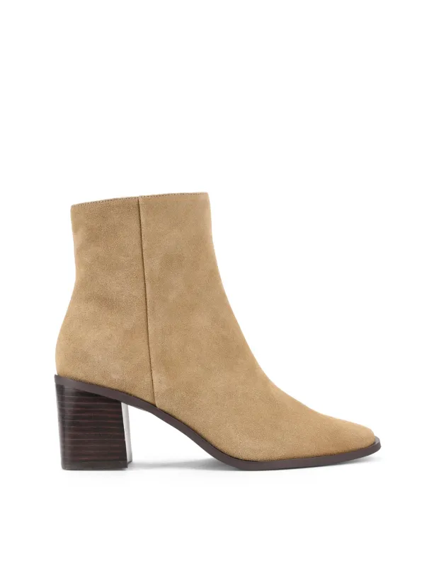 Ulla Ankle Boots - Taupe Suede sold by Siren Shoes