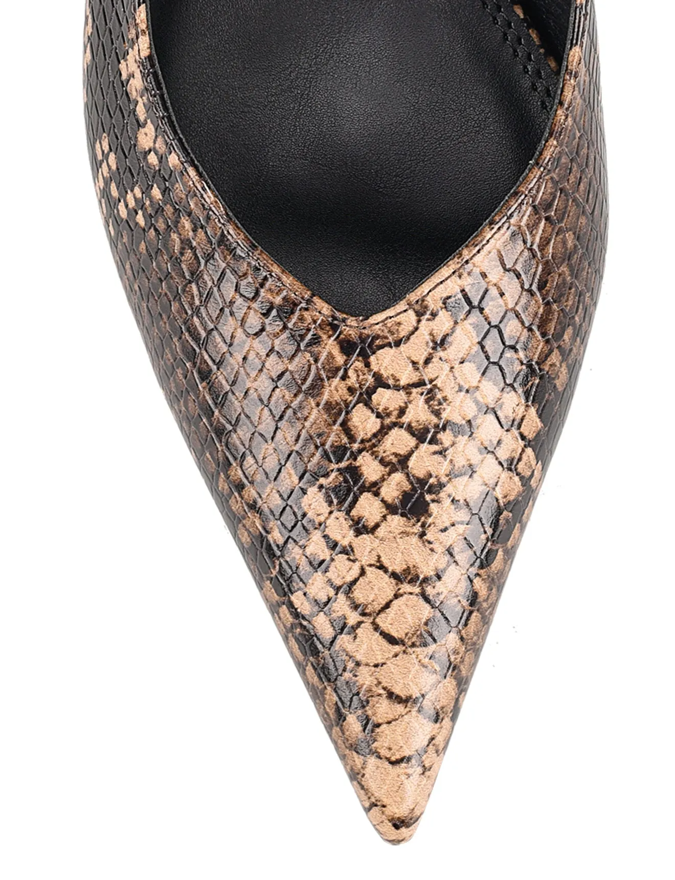 Yankee Slingback Block Heel - Brown Snake Leather sold by Siren Shoes product image thumbnail 4