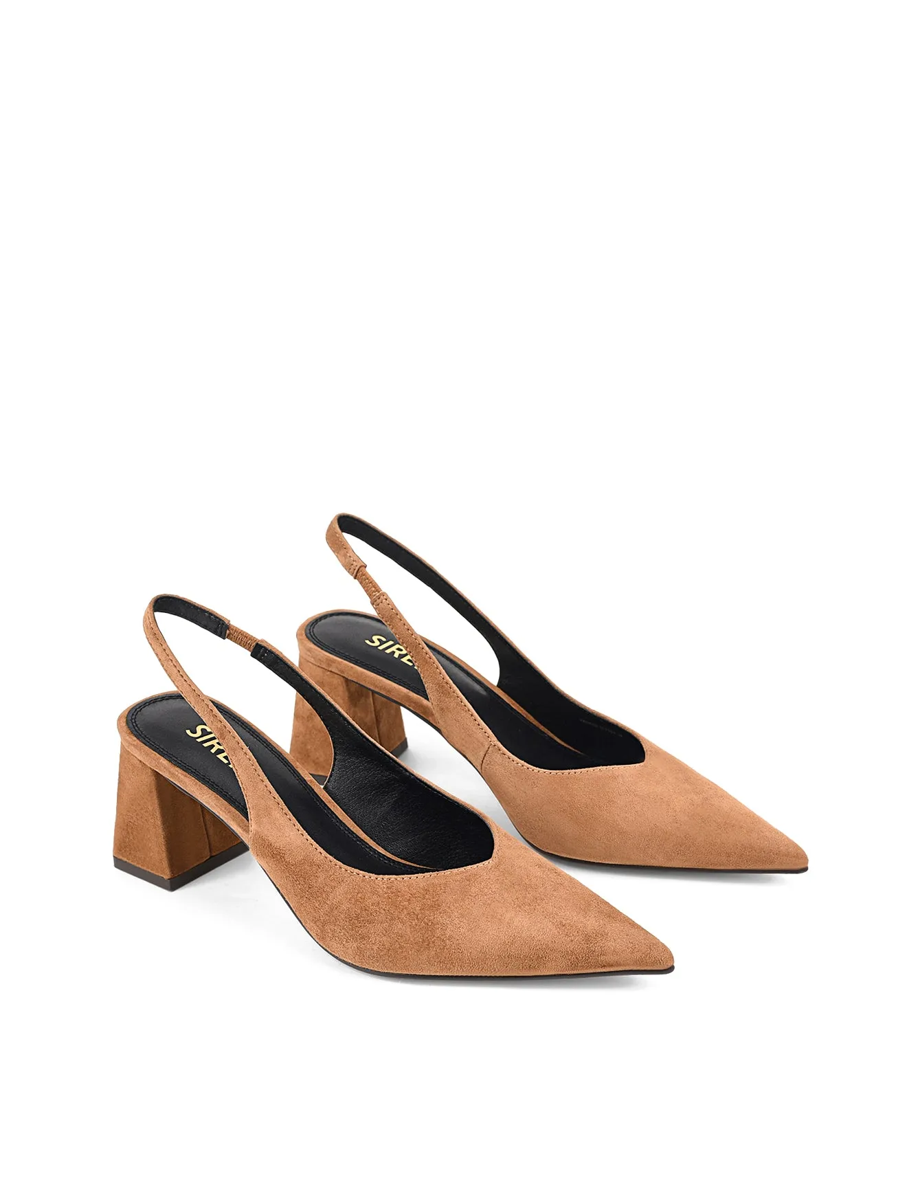 Yankee Slingback Block Heel - Tobacco Brown Suede sold by Siren Shoes product image thumbnail 2