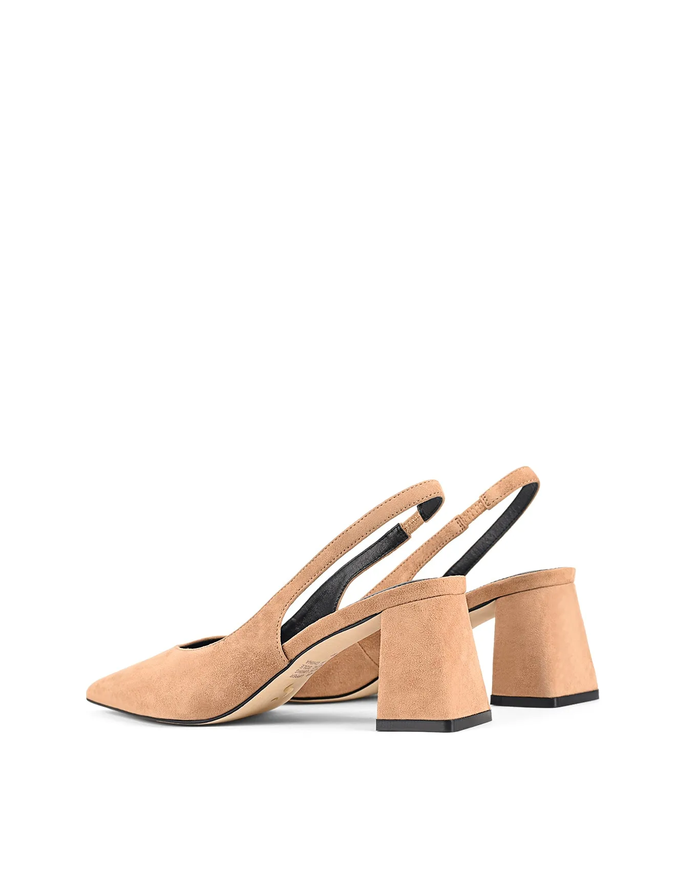 Yankee Slingback Block Heel - Camel Tan Suede sold by Siren Shoes product image thumbnail 3