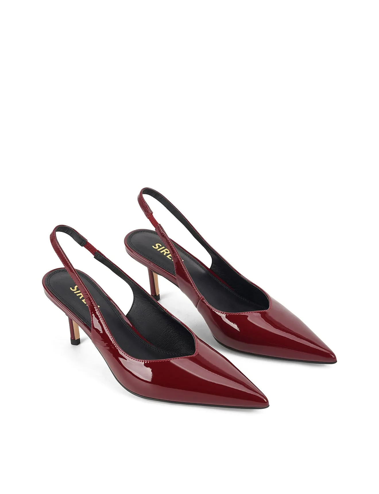 Yory Slingback Kitten Heels - Wine Patent Leather sold by Siren Shoes product image thumbnail 2