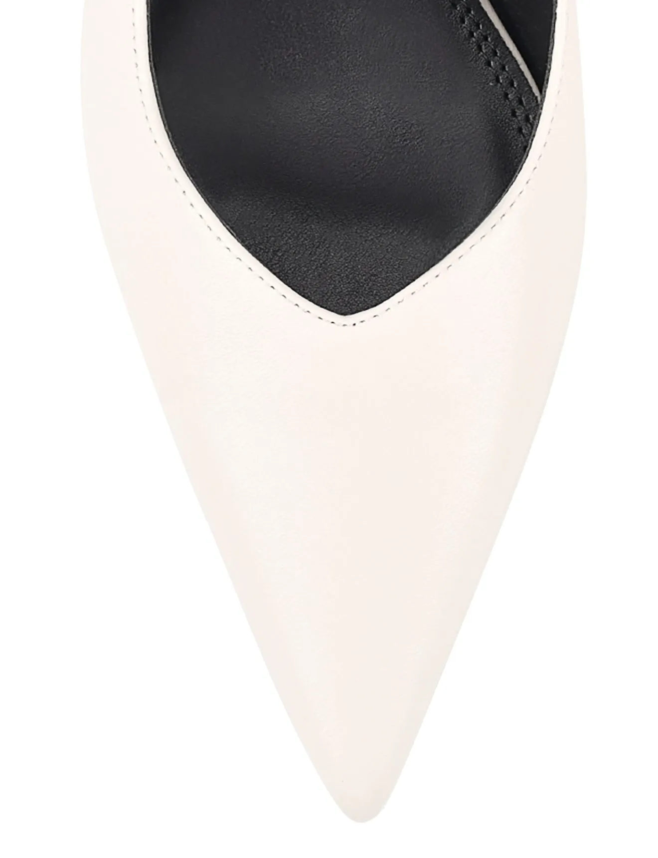 Yory Slingback Kitten Heels - Chalk White Leather sold by Siren Shoes product image thumbnail 4