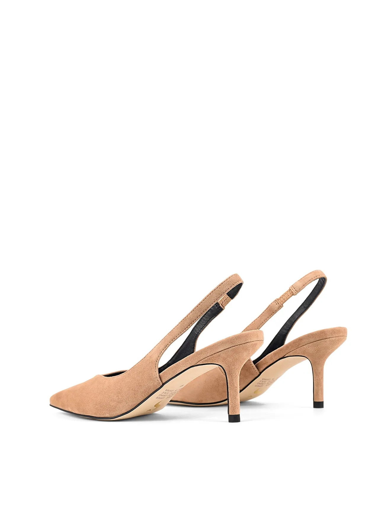 Yory Slingback Kitten Heels - Camel Tan Suede sold by Siren Shoes product image thumbnail 3