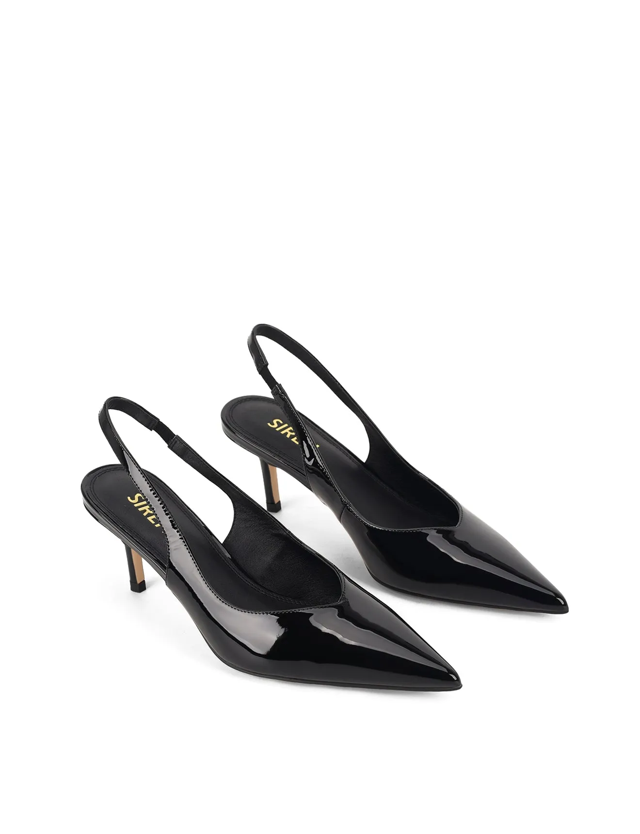 Yory Slingback Kitten Heels - Black Patent Leather sold by Siren Shoes product image thumbnail 2