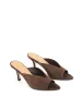 Mabel Point Toe Mules - Chocolate Brown Suede sold by Siren Shoes