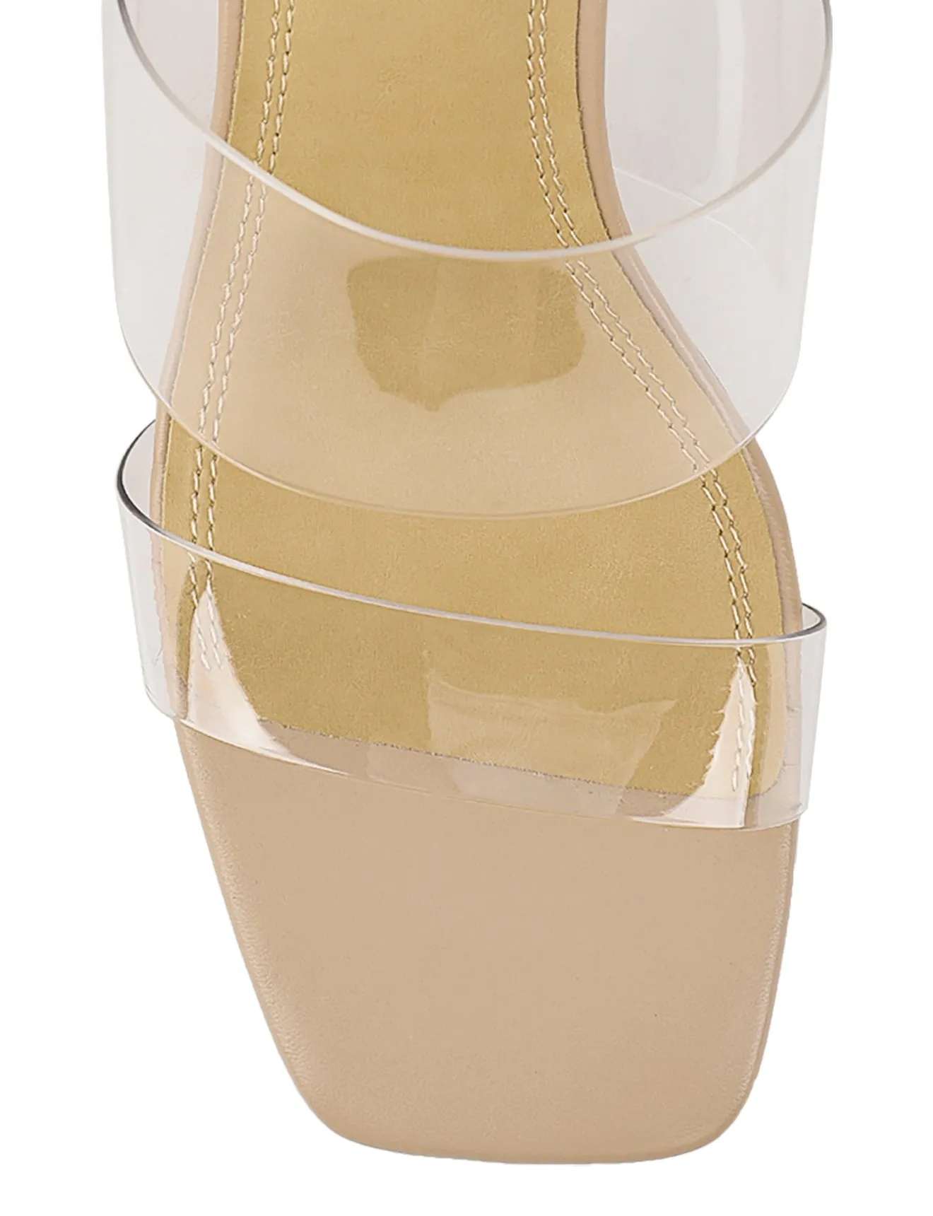 Strife Block Heel Mules - Seashell Nude Leather & Vinylite sold by Siren Shoes product image thumbnail 5
