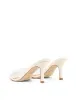 Margot Point Toe Mules - Chalk White Leather & Vinylite sold by Siren Shoes