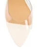 Margot Point Toe Mules - Chalk White Leather & Vinylite sold by Siren Shoes