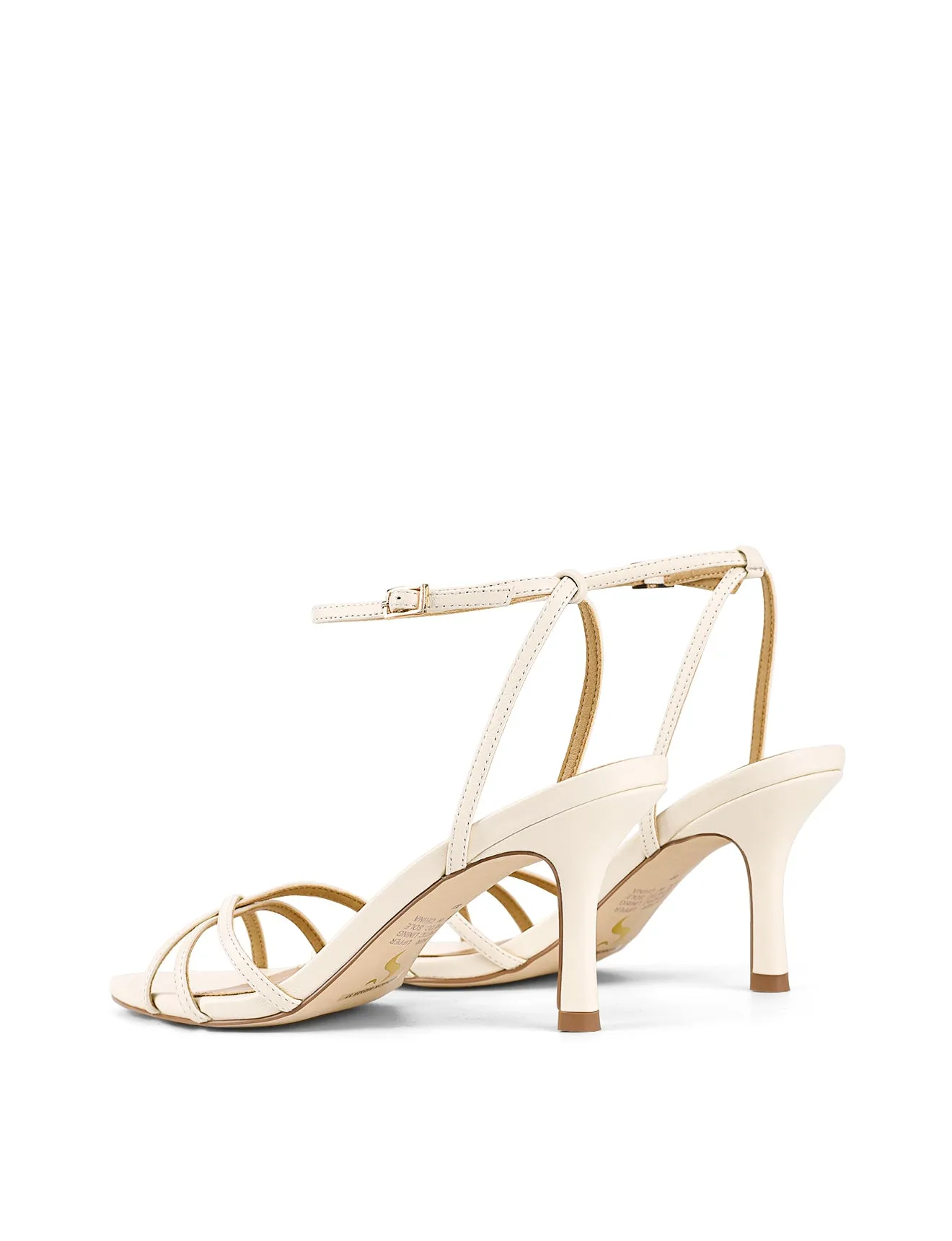 Madison Point Toe Strappy Heel - Chalk White Leather sold by Siren Shoes product image thumbnail 3
