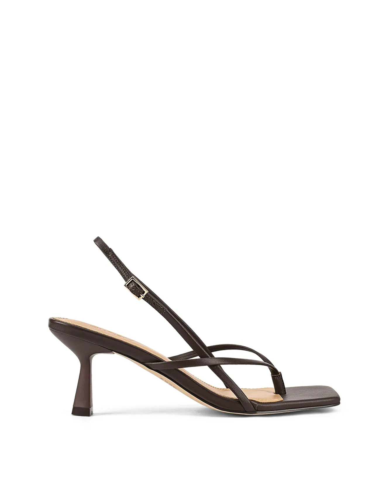 Santorini Strappy Thong Sandal - Chocolate Brown Leather sold by Siren Shoes