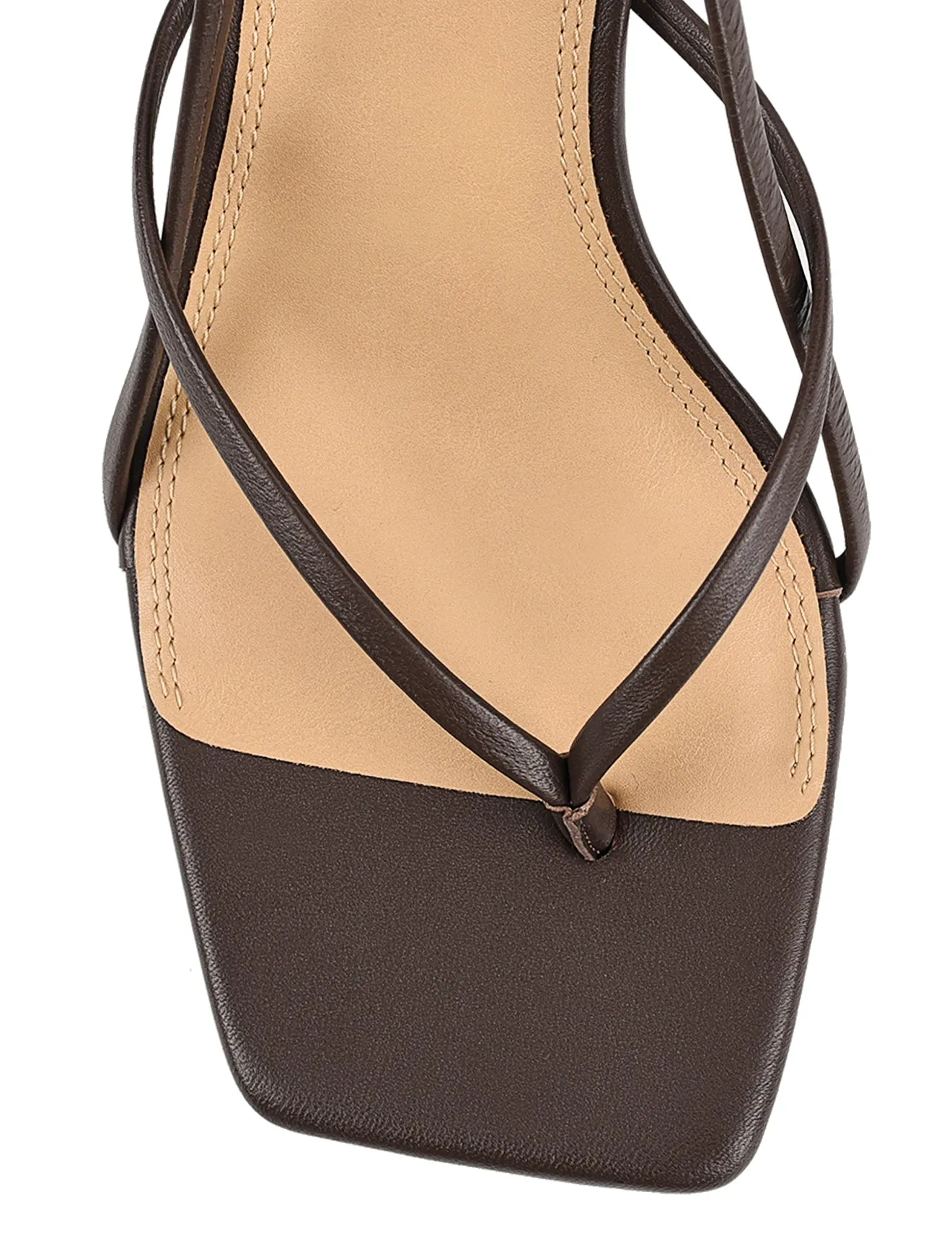 Santorini Strappy Thong Sandal - Chocolate Brown Leather sold by Siren Shoes product image thumbnail 4