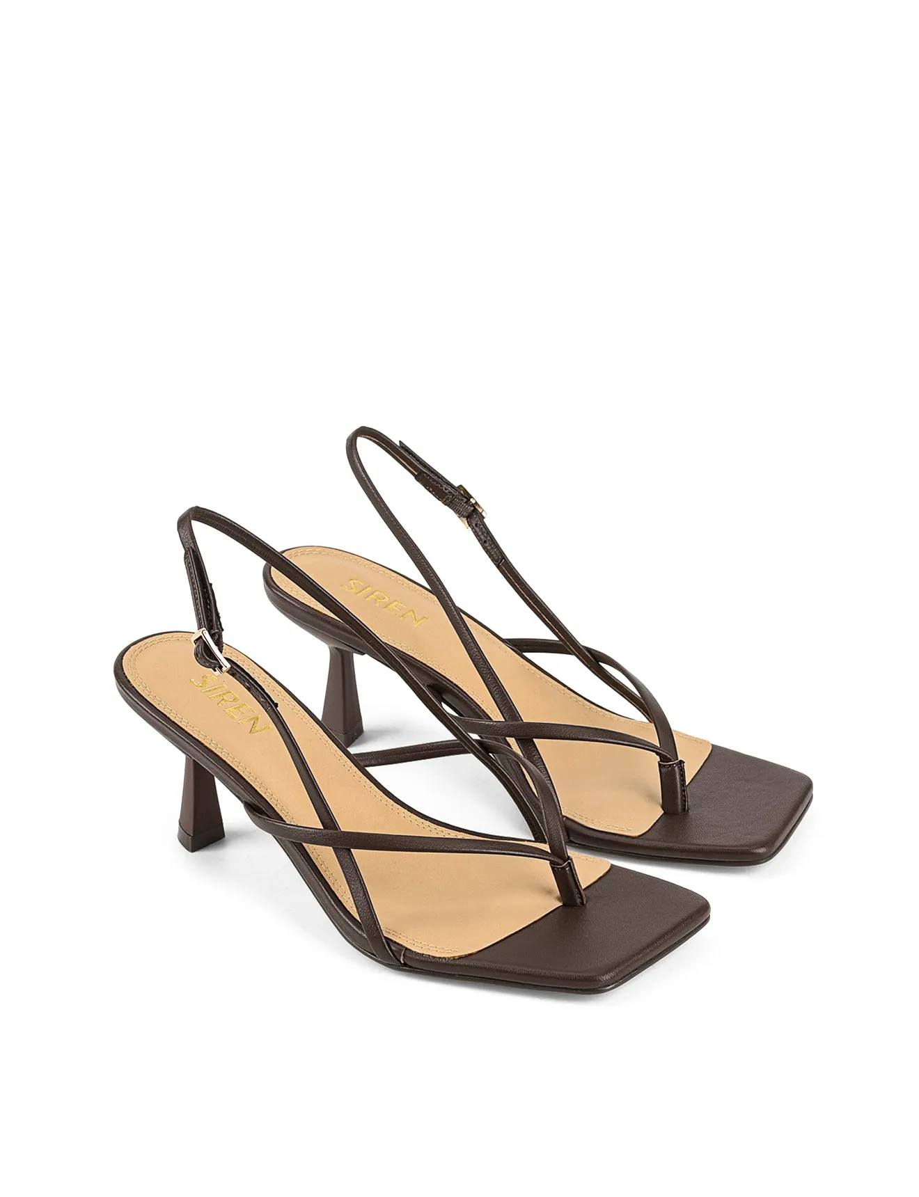 Santorini Strappy Thong Sandal - Chocolate Brown Leather sold by Siren Shoes product image thumbnail 2