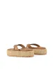 Apollonia Flatform Sandals - Natural Weave/Tan Leather sold by Siren Shoes