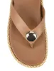 Apollonia Flatform Sandals - Natural Weave/Tan Leather sold by Siren Shoes
