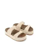 Apollo Flatform Sandals - Chalk White Weave sold by Siren Shoes