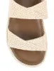 Apollo Flatform Sandals - Chalk White Weave sold by Siren Shoes