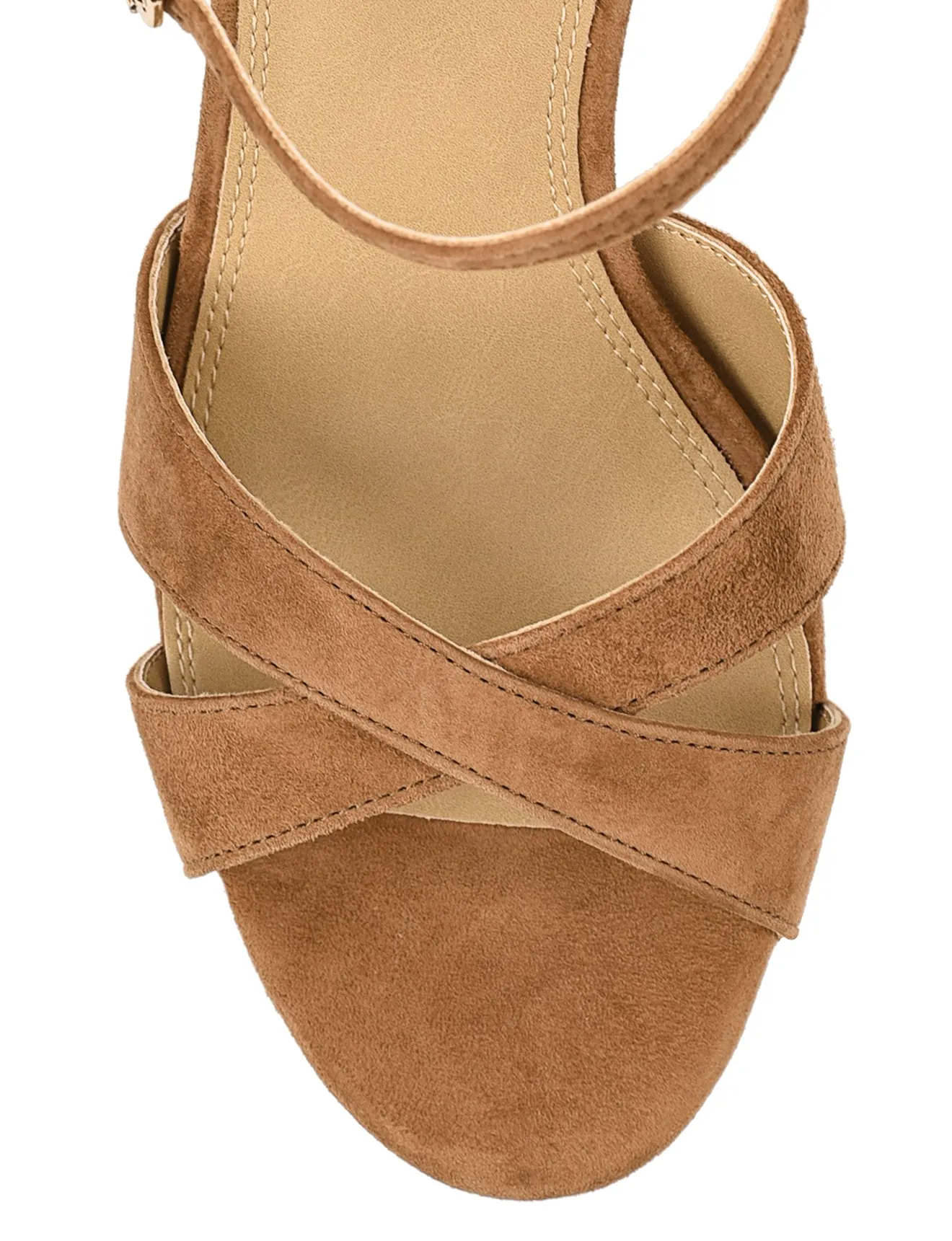 Hannah Platform Sandals - Tobacco Brown Suede sold by Siren Shoes product image thumbnail 4