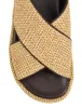 April Flatform Sandals - Natural Weave/Chocolate sold by Siren Shoes