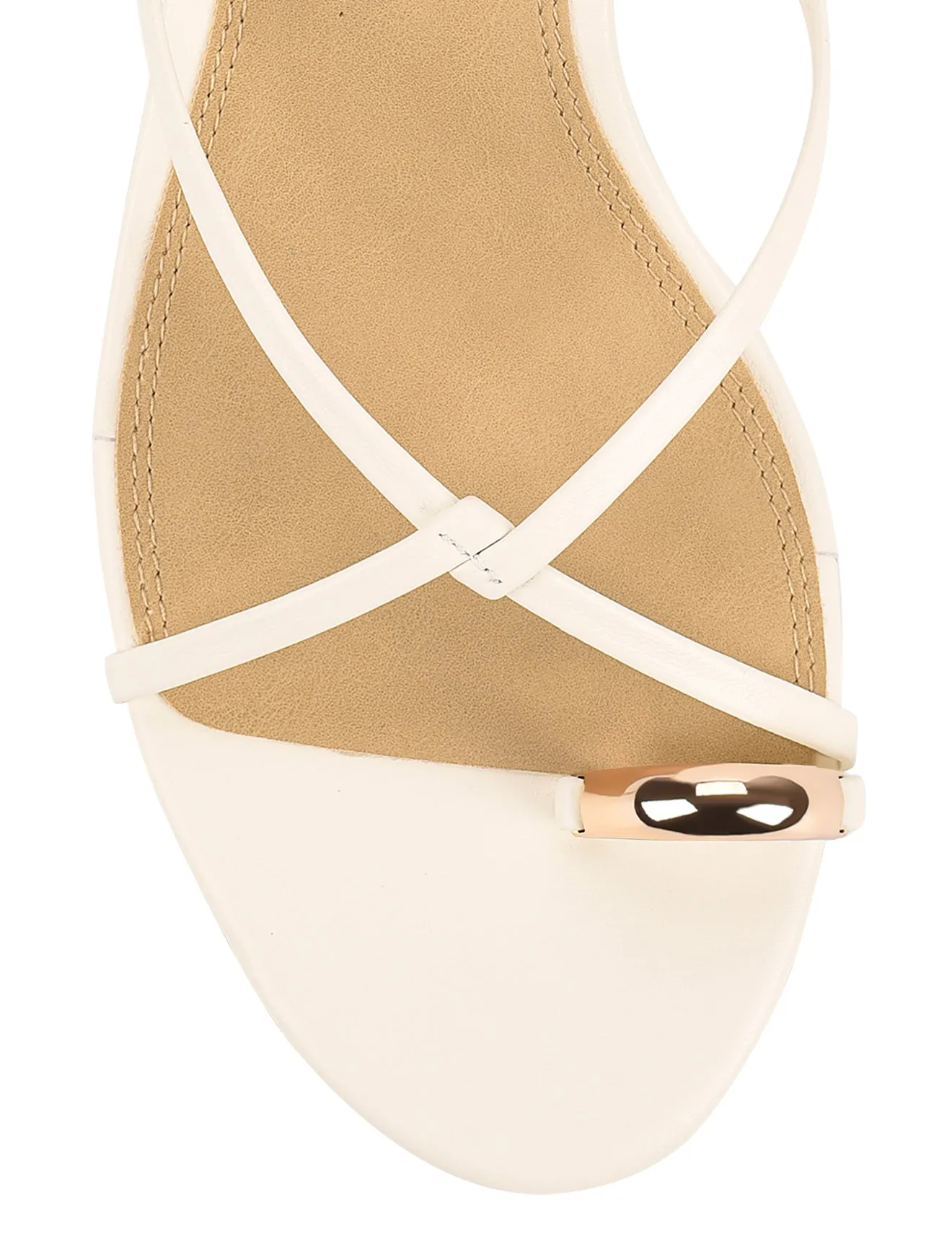 Mikki Flat Strappy Sandals - Bone Leather sold by Siren Shoes product image thumbnail 4