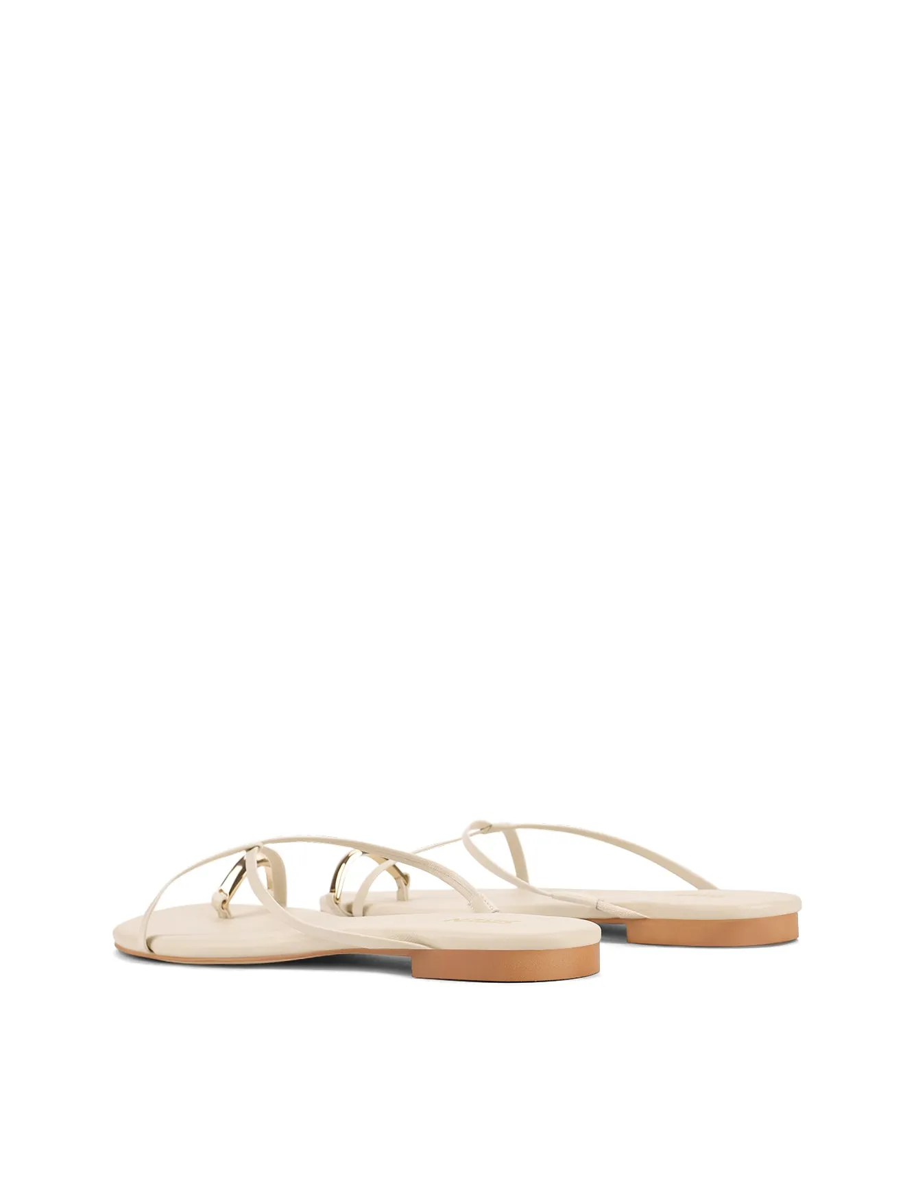 Mikki Flat Strappy Sandals - Bone Leather sold by Siren Shoes product image thumbnail 3