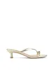 Xane Kitten Heel Thongs - Gold Metallic Leather sold by Siren Shoes