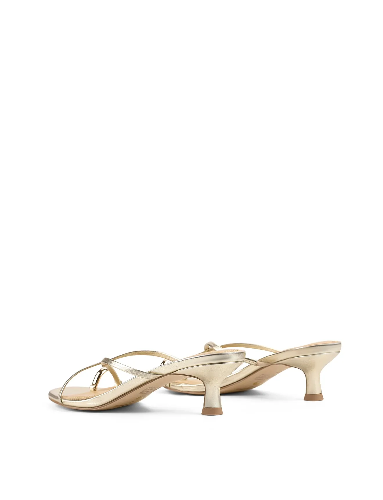 Xane Kitten Heel Thongs - Gold Metallic Leather sold by Siren Shoes product image thumbnail 3