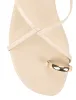 Xane Kitten Heel Thongs - Chalk White Leather sold by Siren Shoes