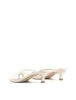 Xane Kitten Heel Thongs - Chalk White Leather sold by Siren Shoes