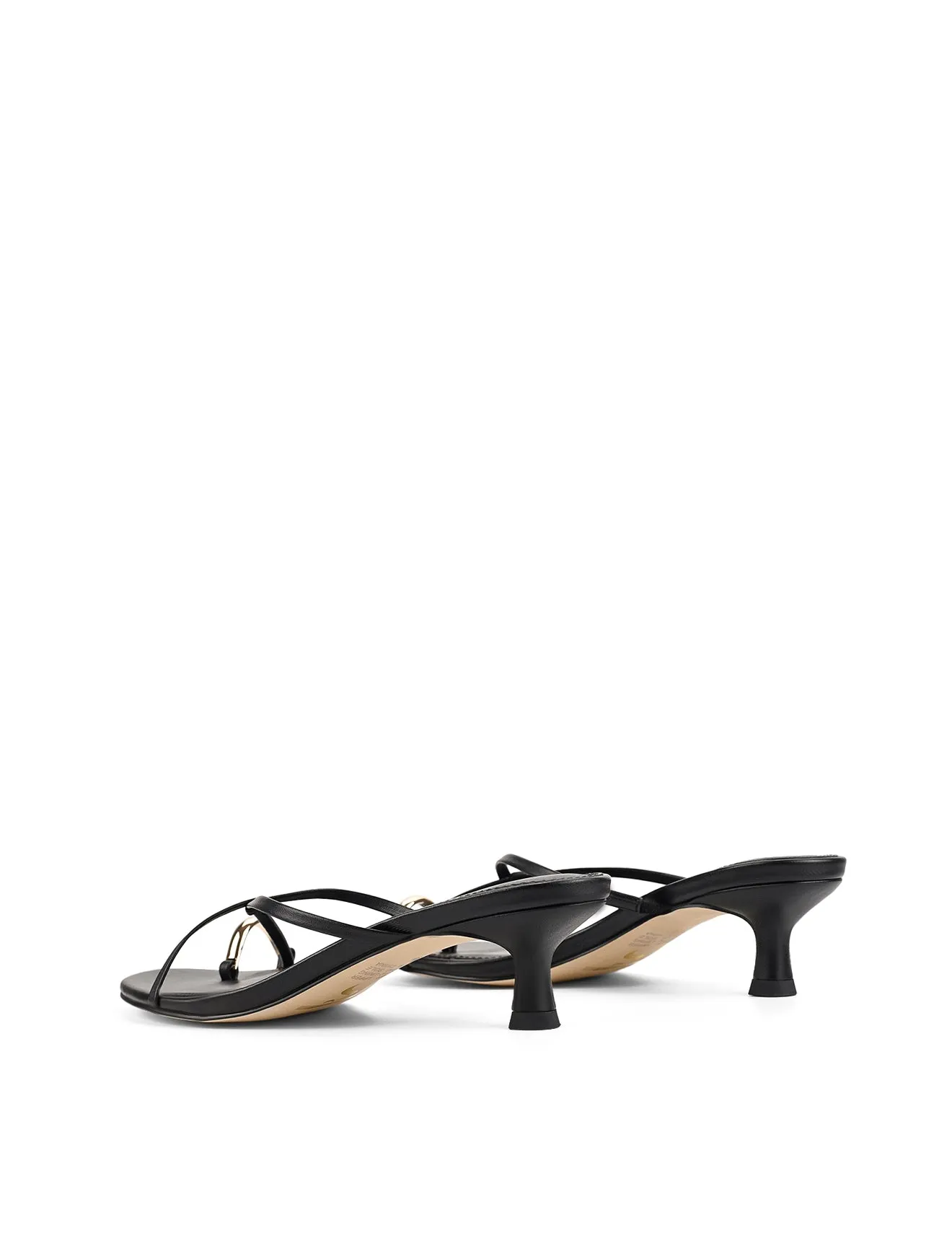 Xane Kitten Heel Thongs - Black Leather sold by Siren Shoes product image thumbnail 3
