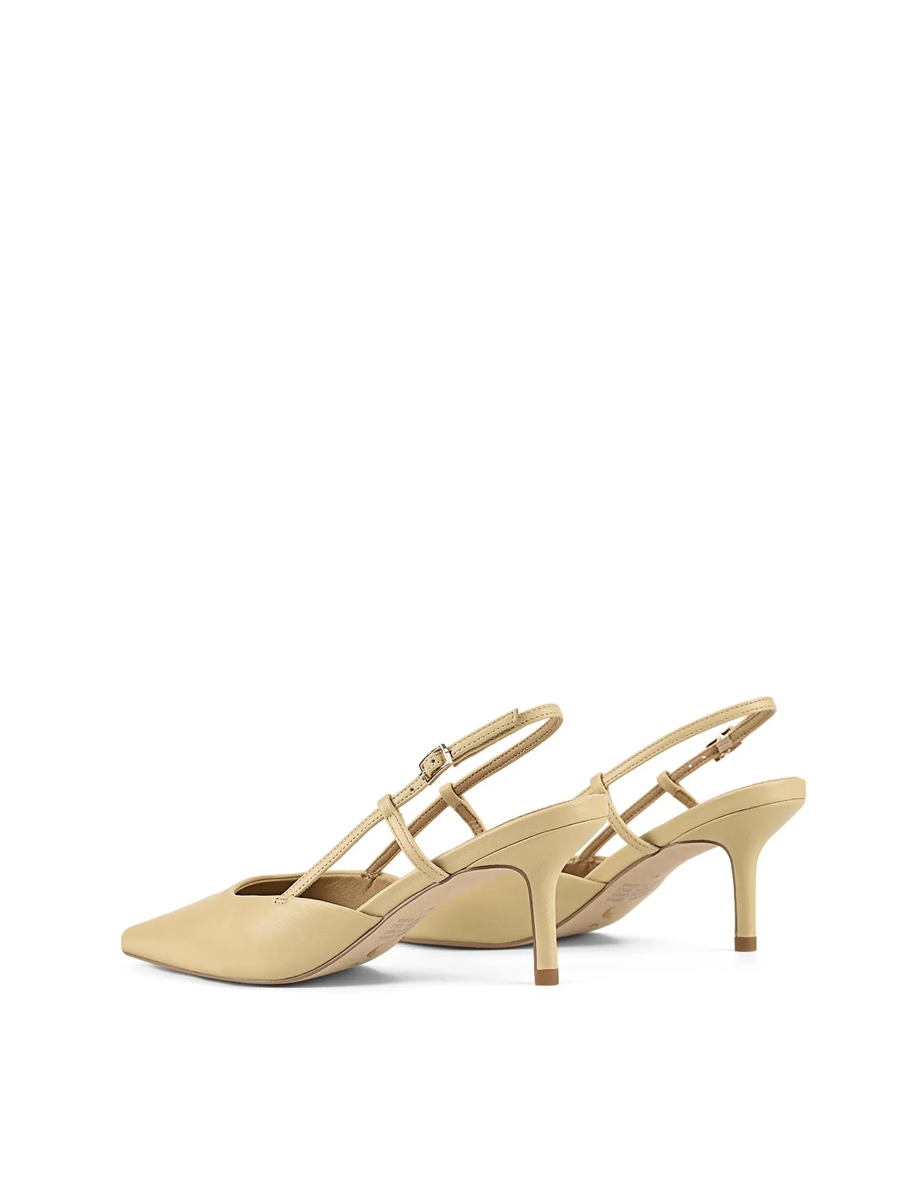 Yoyo Slingback Kitten Heels - Custard Yellow Leather sold by Siren Shoes product image thumbnail 3