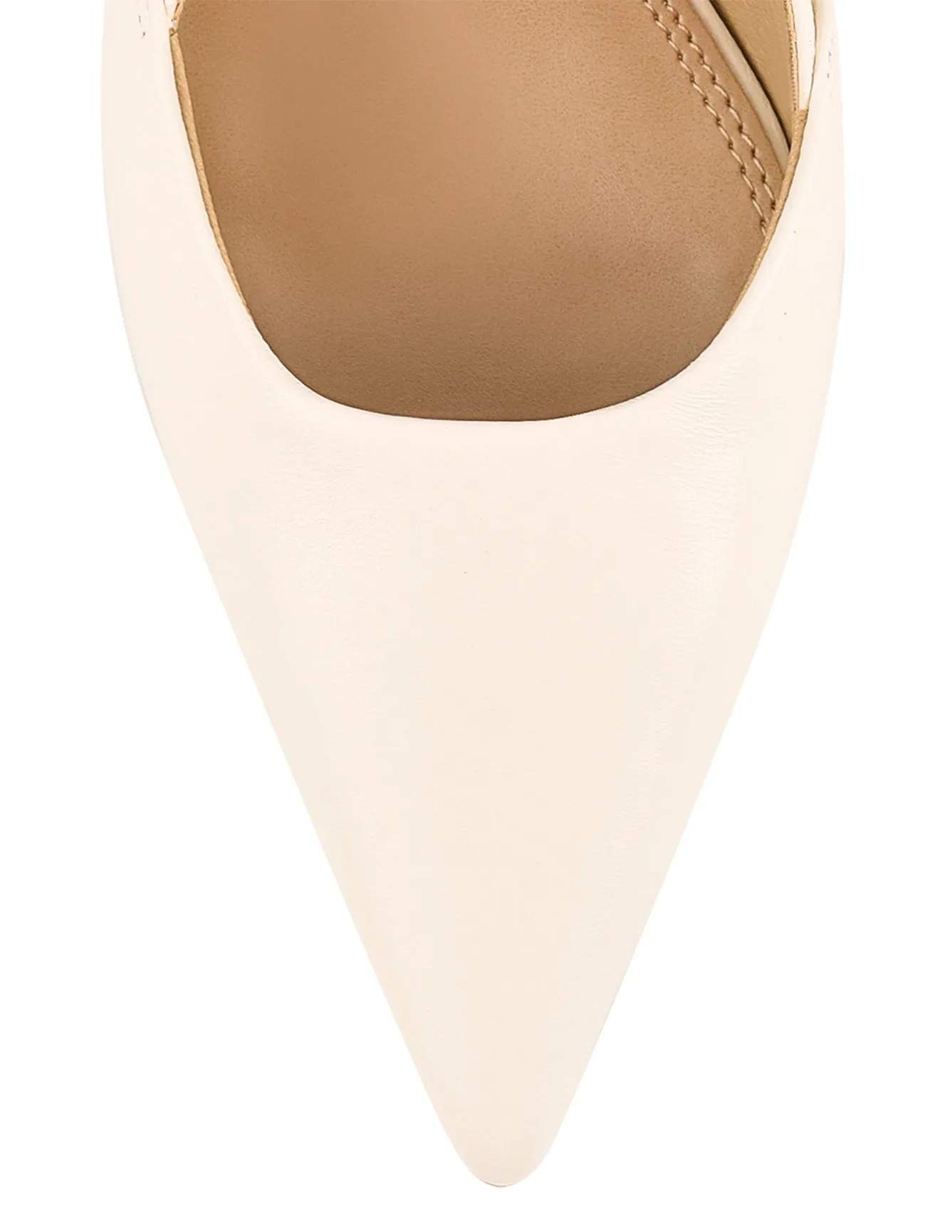 Yoyo Slingback Kitten Heels - Cream White Leather sold by Siren Shoes product image thumbnail 4