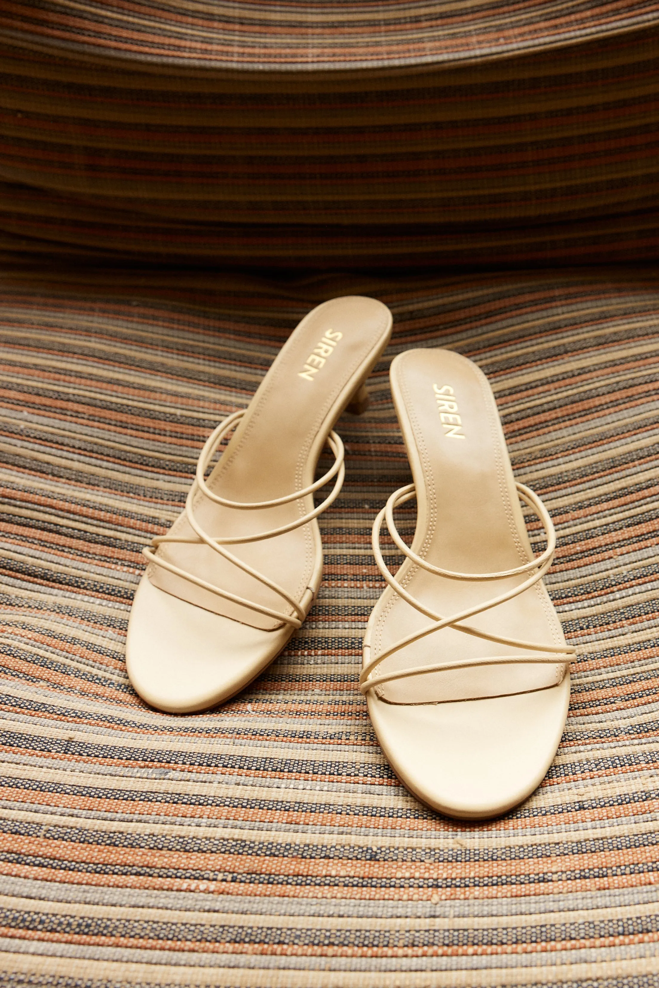 Xala Strappy Kitten Heels - Custard Yellow Leather sold by Siren Shoes product image thumbnail 5