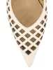 Yovanna Sling Back Kitten Heel - Cream White Leather sold by Siren Shoes