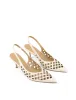 Yovanna Sling Back Kitten Heel - Cream White Leather sold by Siren Shoes
