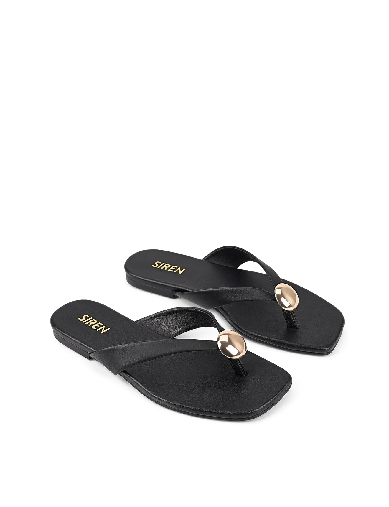 Evie Strappy Flat Sandals - Black Leather sold by Siren Shoes product image thumbnail 4