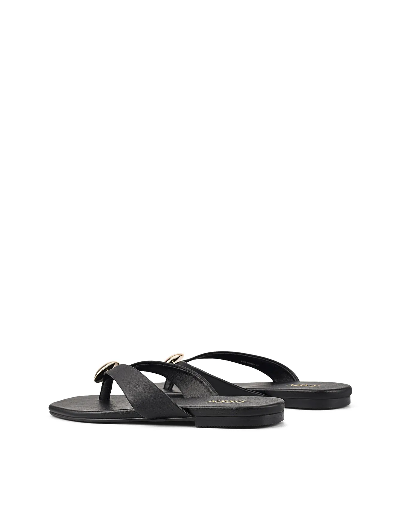 Evie Strappy Flat Sandals - Black Leather sold by Siren Shoes product image thumbnail 5