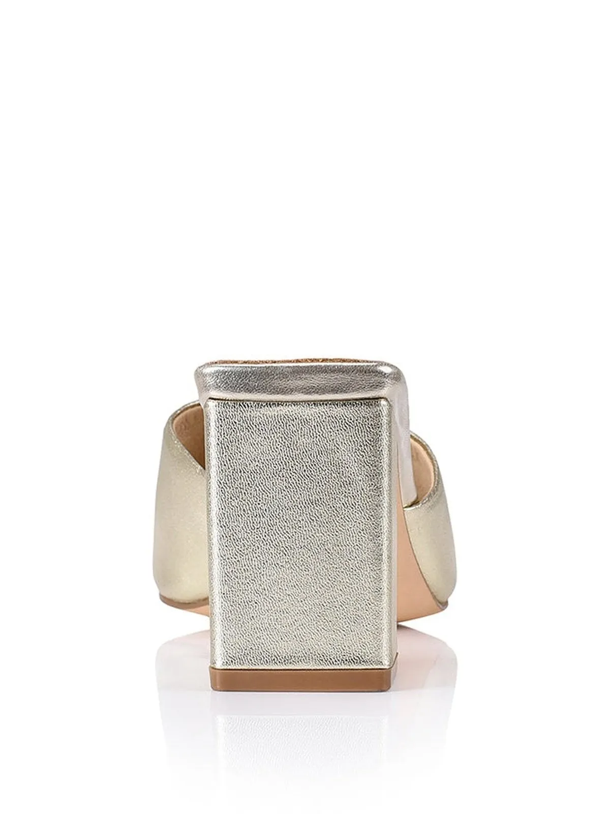 Teepee Block Heel Mules - Gold Leather sold by Siren Shoes product image thumbnail 3