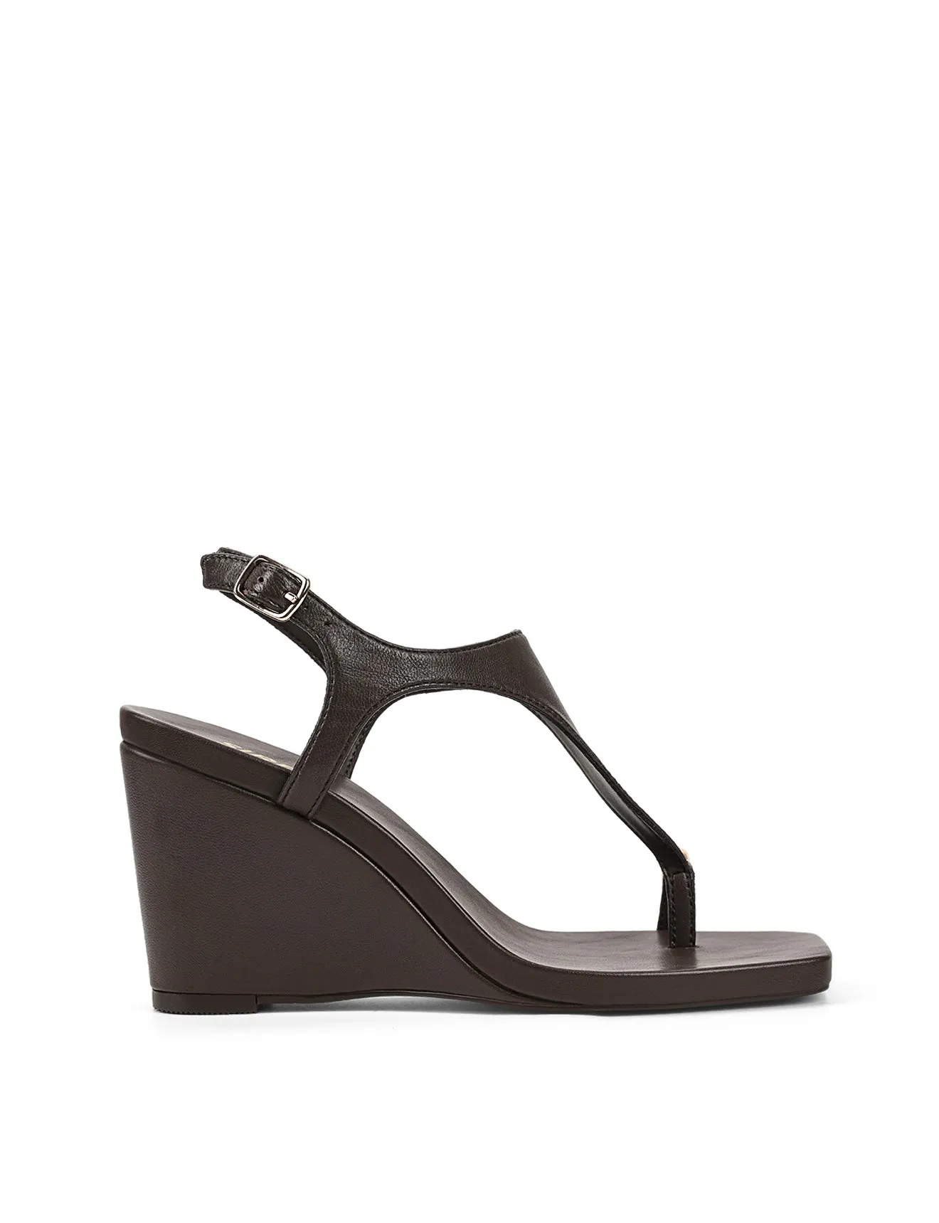 Melbourne Strappy Wedges - Chocolate Brown Leather sold by Siren Shoes