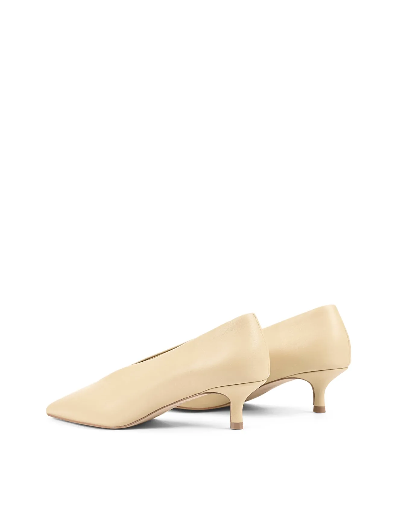 Flynn Point Toe Pumps - Custard Yellow Leather sold by Siren Shoes product image thumbnail 3