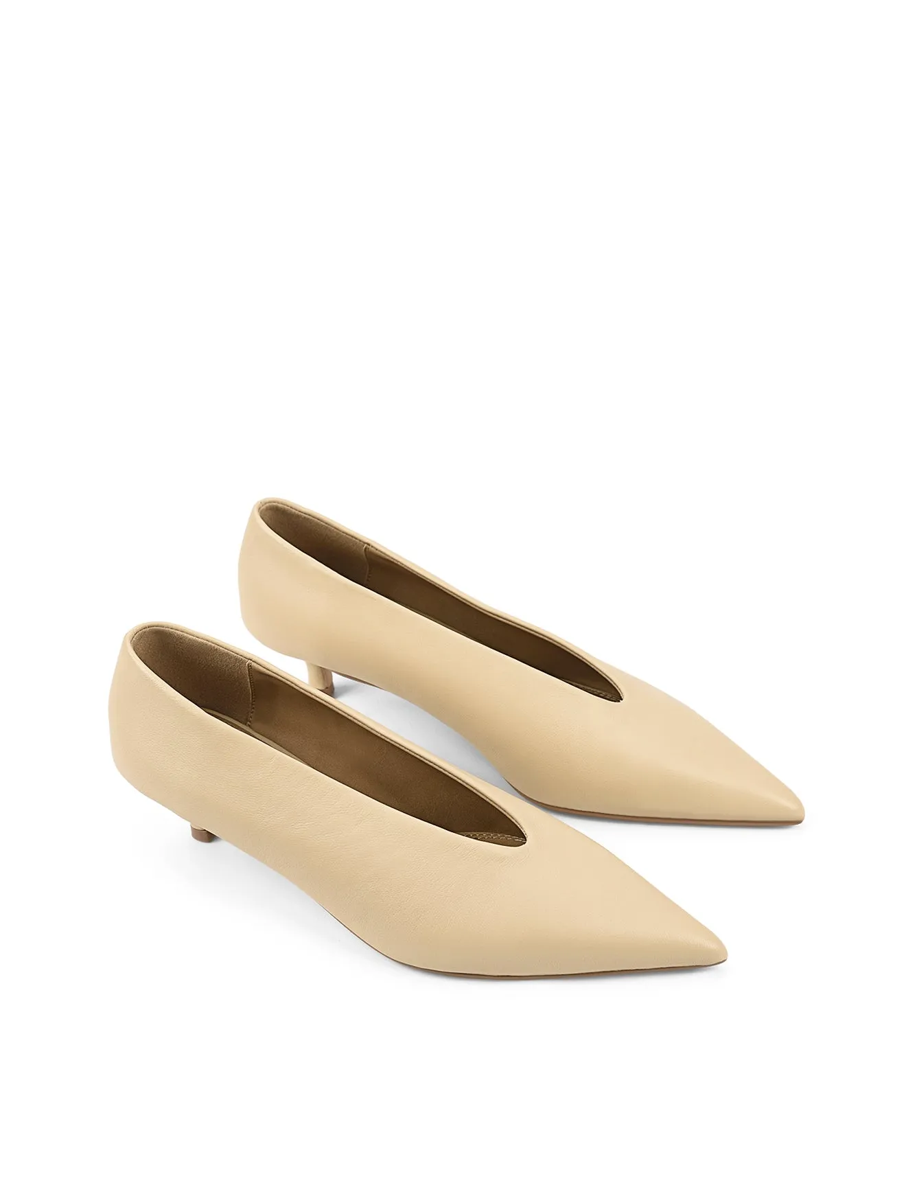 Flynn Point Toe Pumps - Custard Yellow Leather sold by Siren Shoes product image thumbnail 2