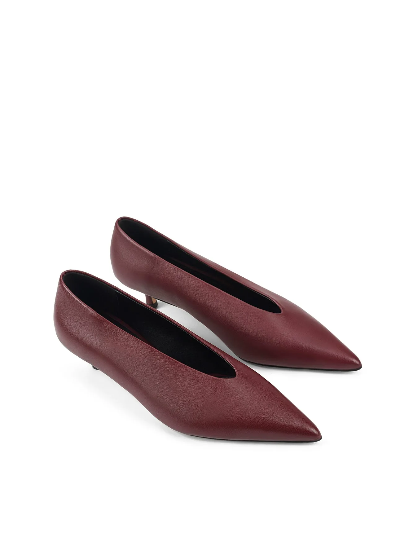 Flynn Point Toe Pumps - Wine Leather sold by Siren Shoes product image thumbnail 2